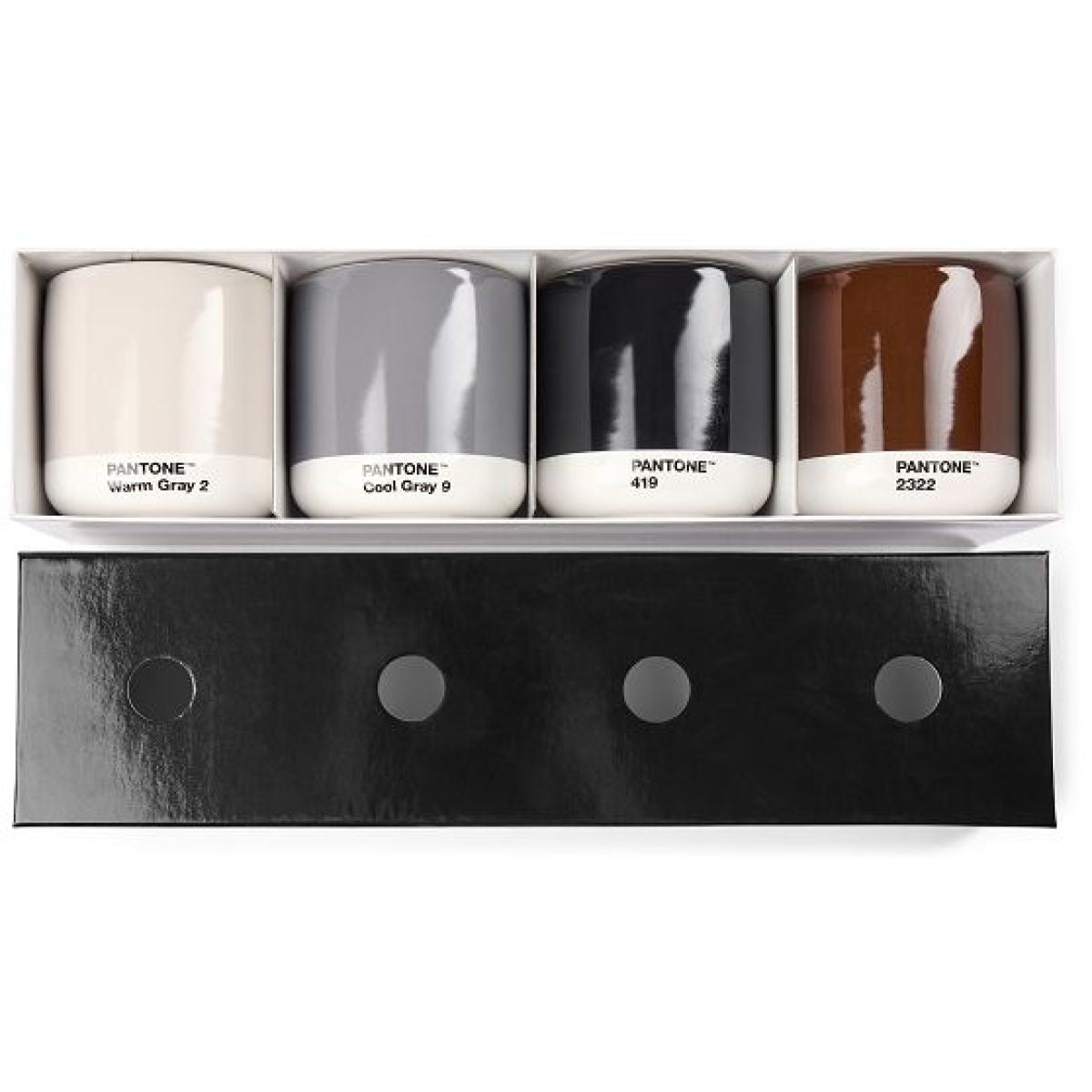 PANTONE Latte termo hrnek set 4ks - Warm Gray, Cool Gray, Brown, Black