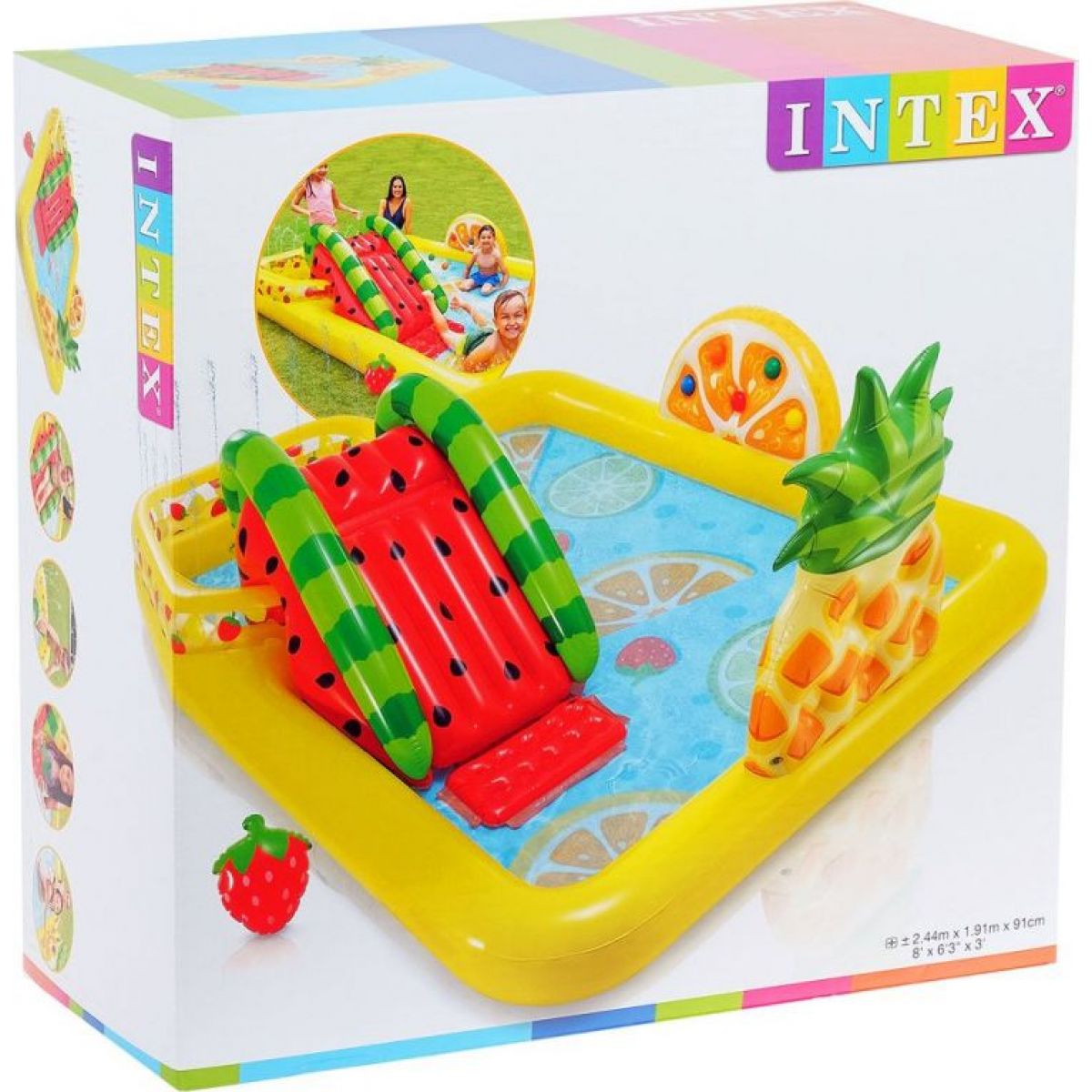 Intex 57158NP Centrum hrací ovoce 244 x 191 x 91 cm - Poškozený obal
