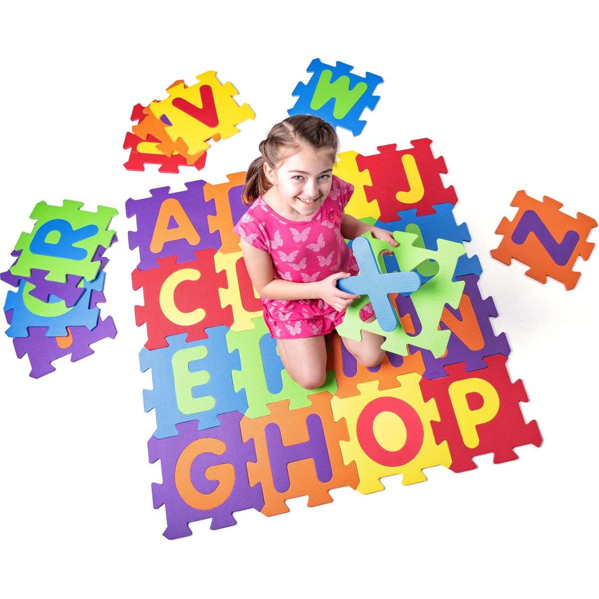 Plastica Puzzle pěnové Abeceda 52 dílků