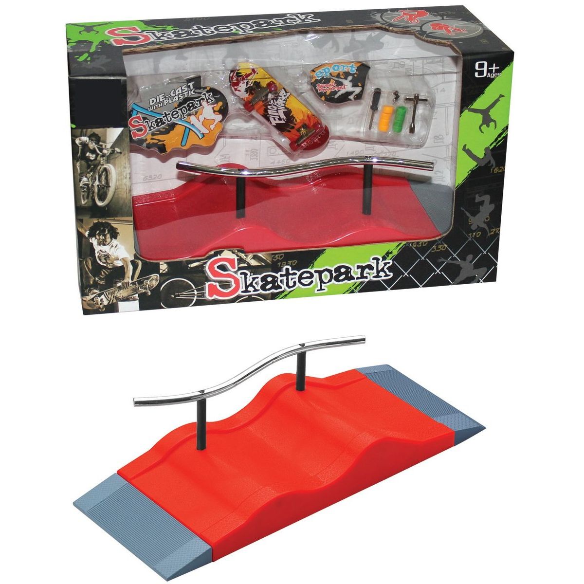Sparkys SKATEBOARD s lavičkou zahnutá tyč