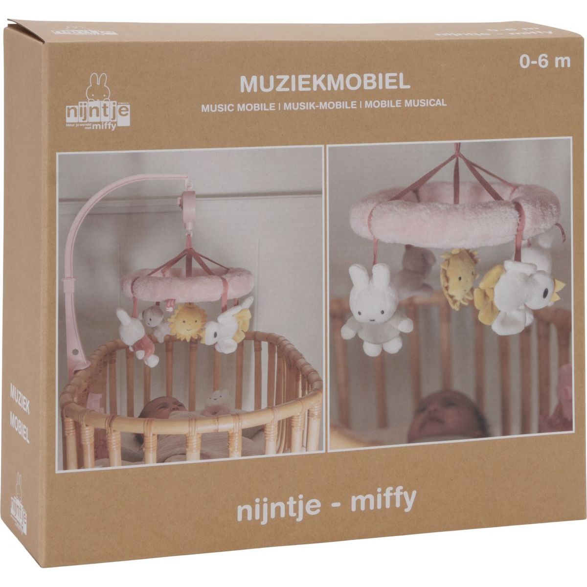 Little Dutch Hudební kolotoč Miffy Fluffy Pink
