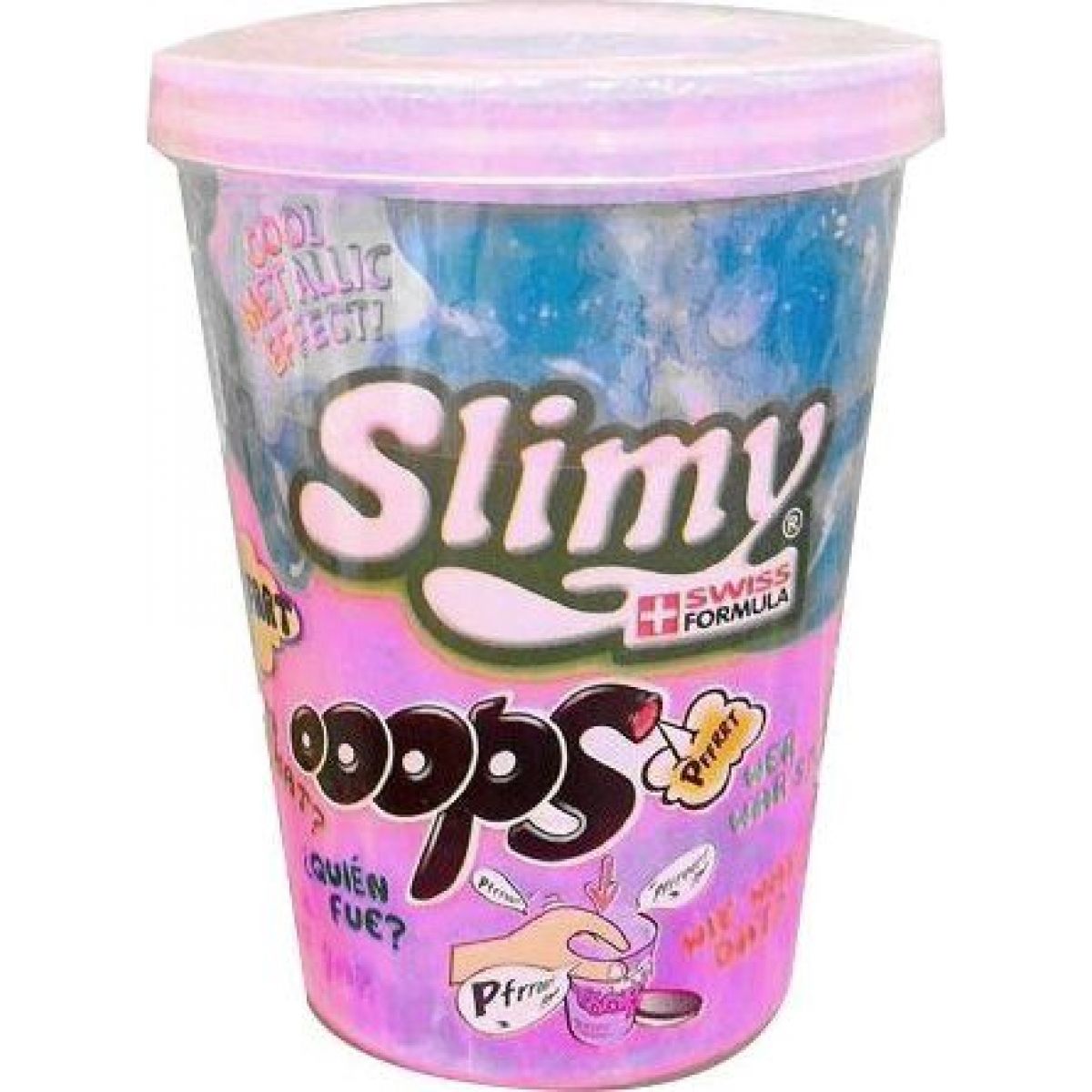 Slimy sliz metalic prdící kelímek 80g fialový