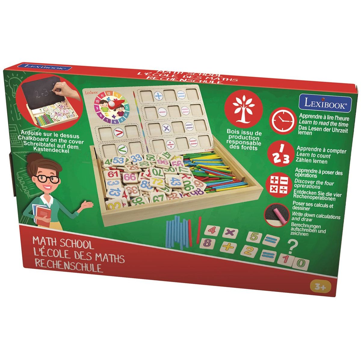 Lexibook Matematická dřevěná škola Bio Toys