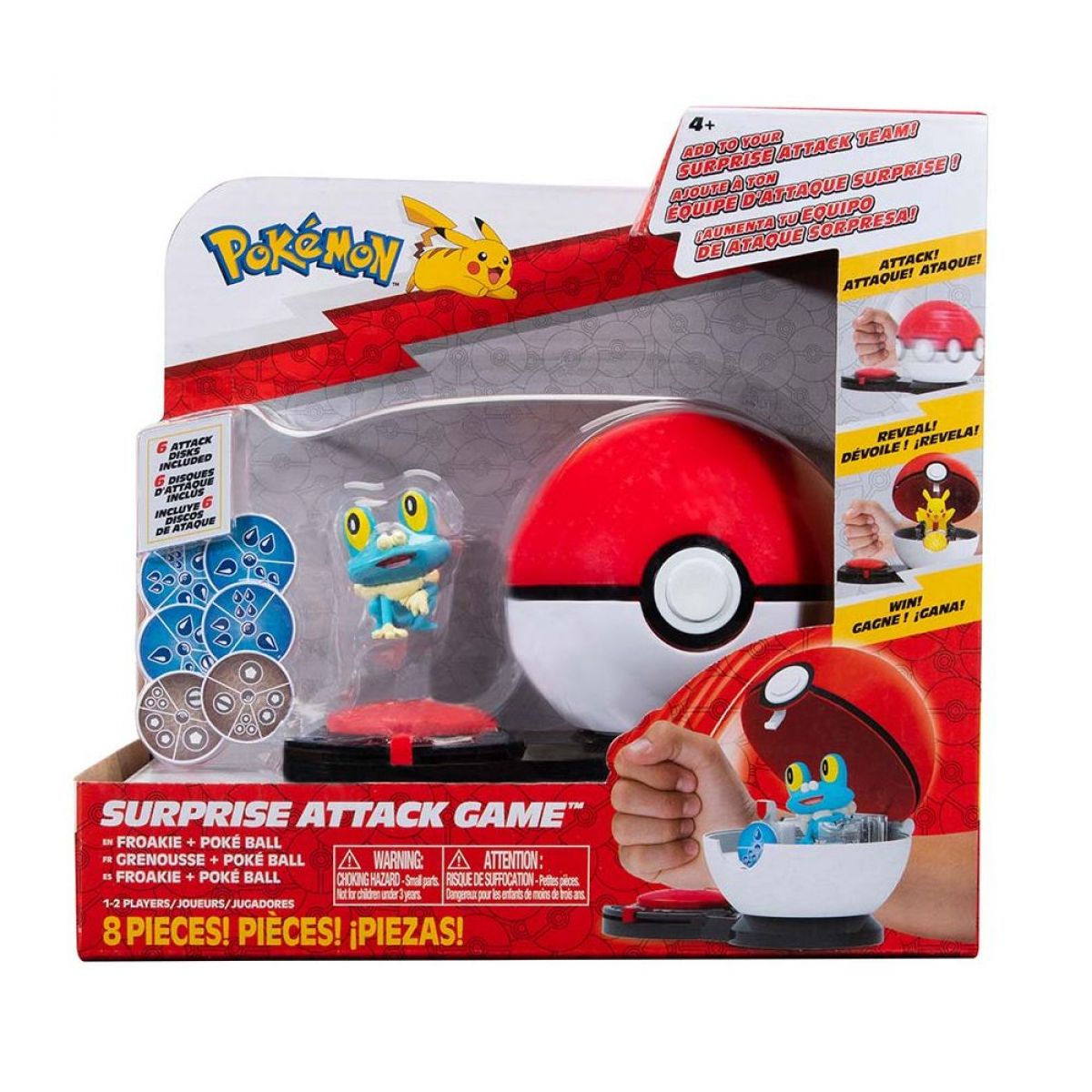 Jazwares Pokemon Surprise Attack Game Single-Packs Froakie