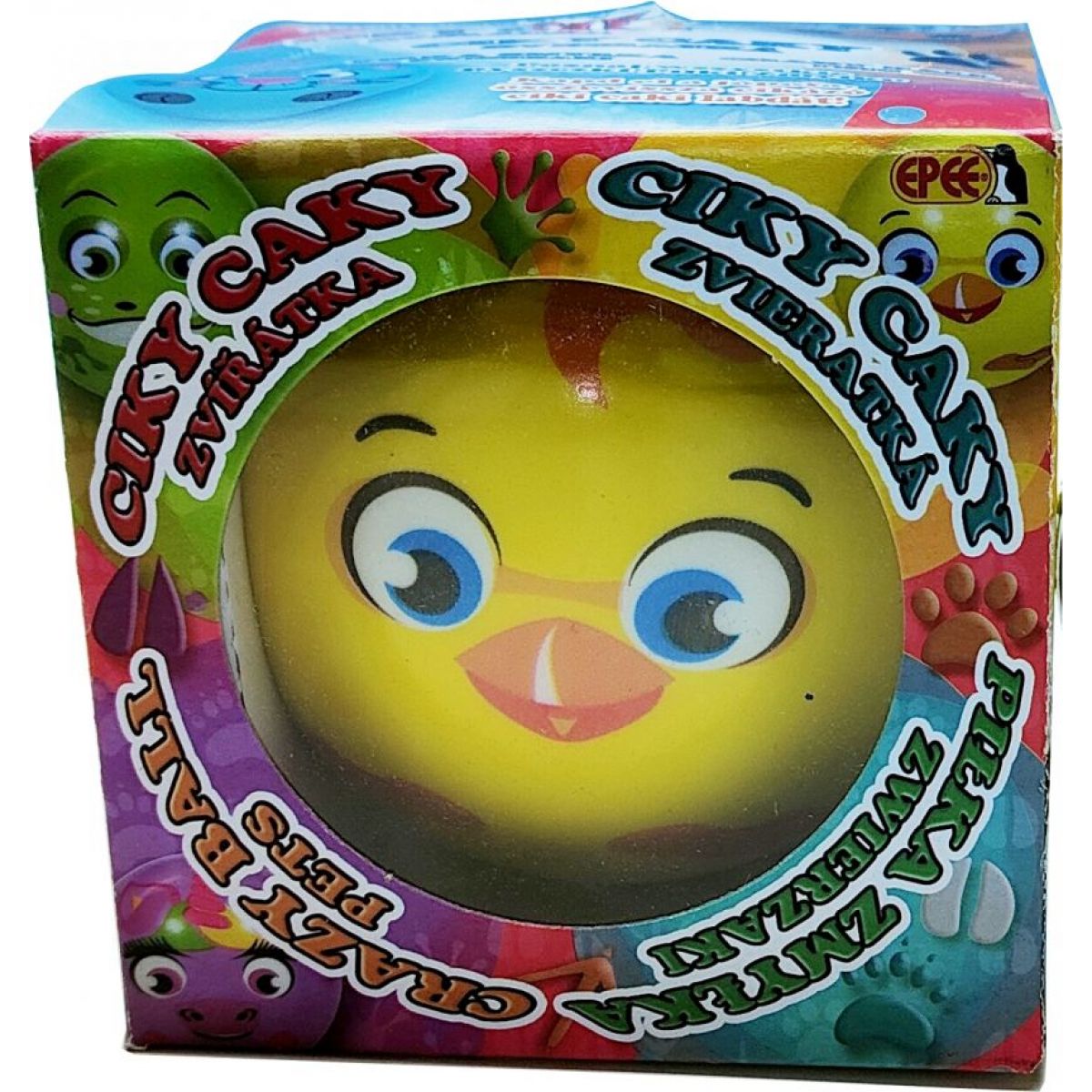 Epee Ciky Caky bláznivý míč žlutý 9 cm