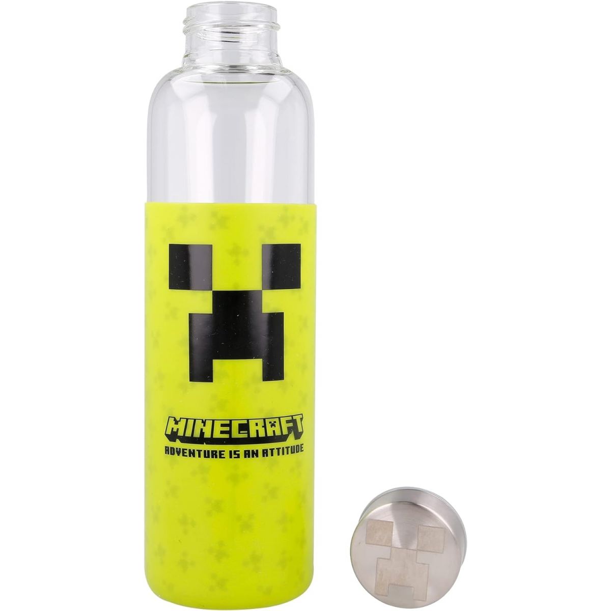 Skleněná láhev s návlekem Minecraft 585 ml