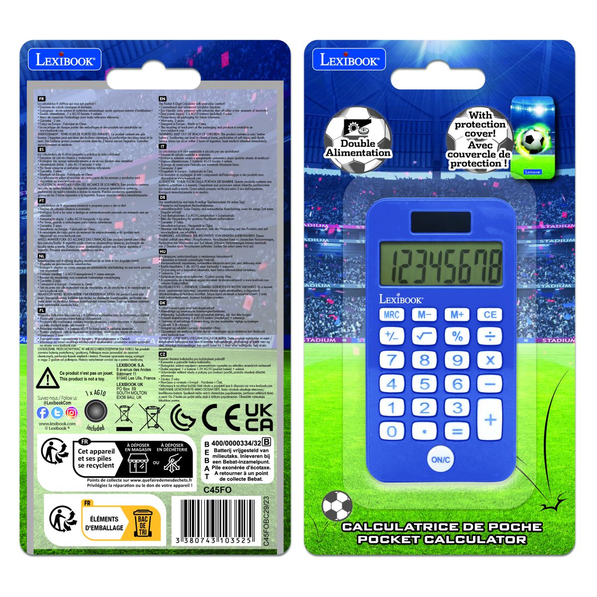 Lexibook Kapesní kalkulačka Fotbal