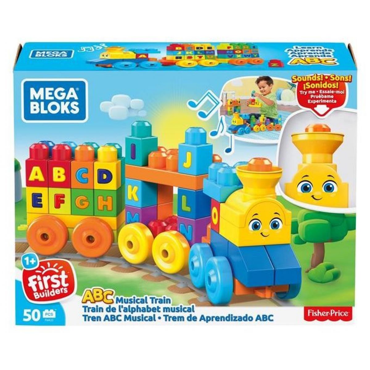 Mega Bloks hudební vláček s písmenky