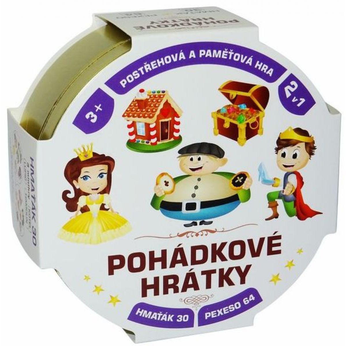 Teddies Pohádkové hrátky 2 v 1 Společenská hry v plechové krabičce