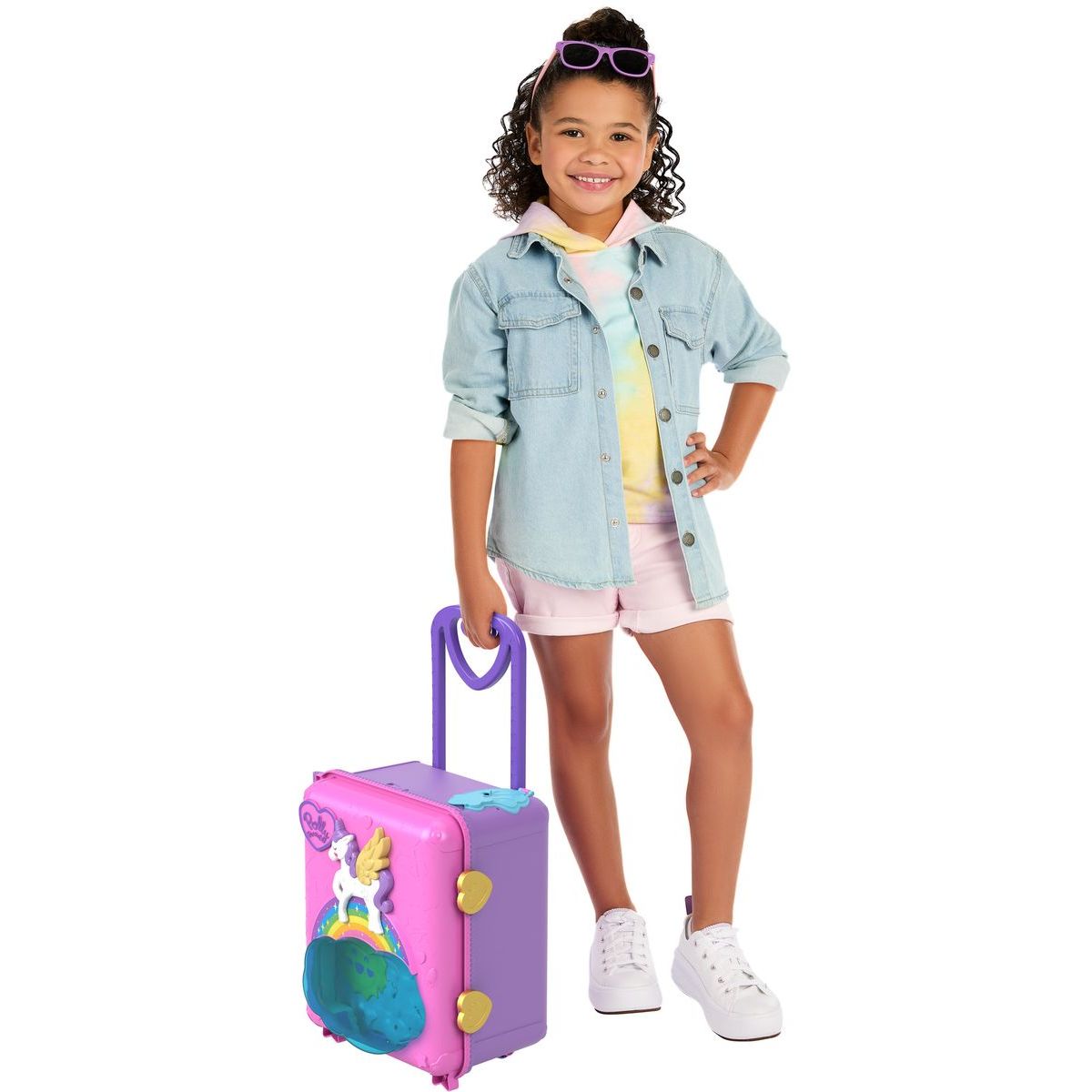 Polly Pocket Prázdninové letovisko v kufříku, 4 pidi panenky, doplňky HKV43