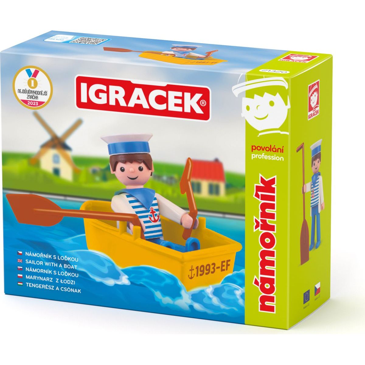 Igráček Námořník - figurka s lodičkou