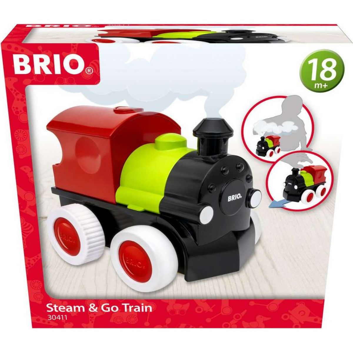 BRIO herní set 30411 Parní vláček Steam & Go