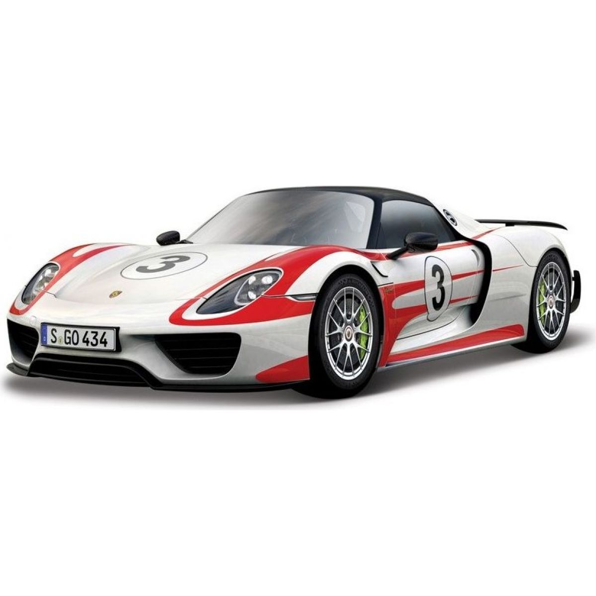 Bburago 1 : 24 Race Porsche 918 Weissach bílá 18-28009