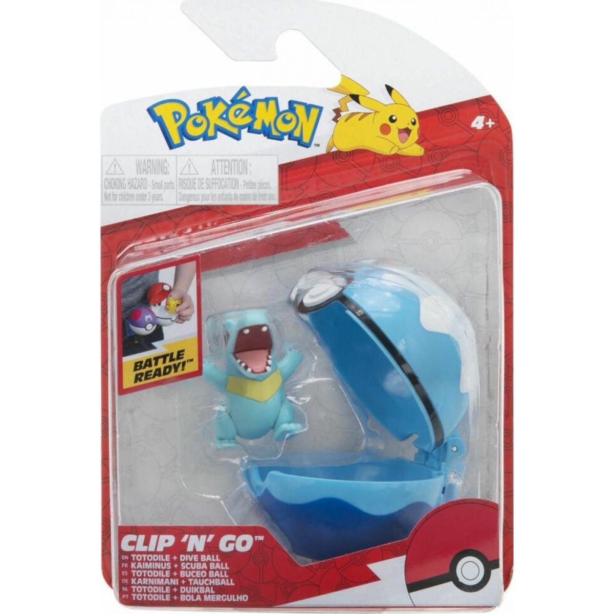 Jazwares Pokémon Clip N Go Poké Ball Totodile a Dive Ball