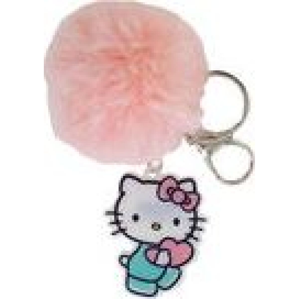 Klíčenka Hello Kitty s chlupatou bambulkou