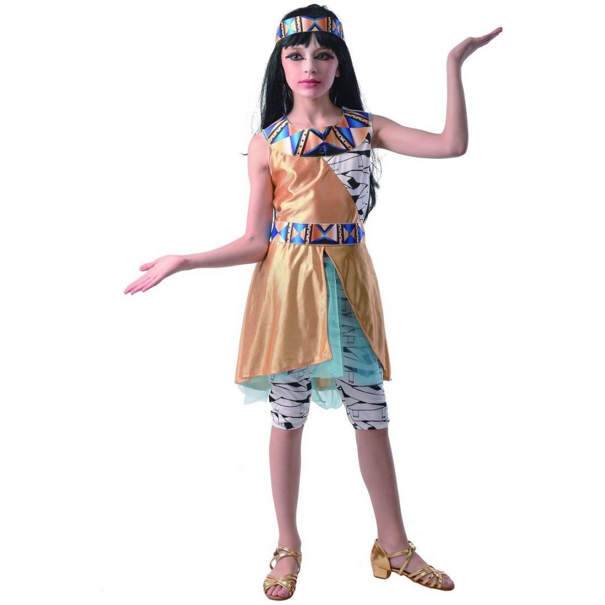 Šaty na karneval Kleopatra 110 - 120 cm