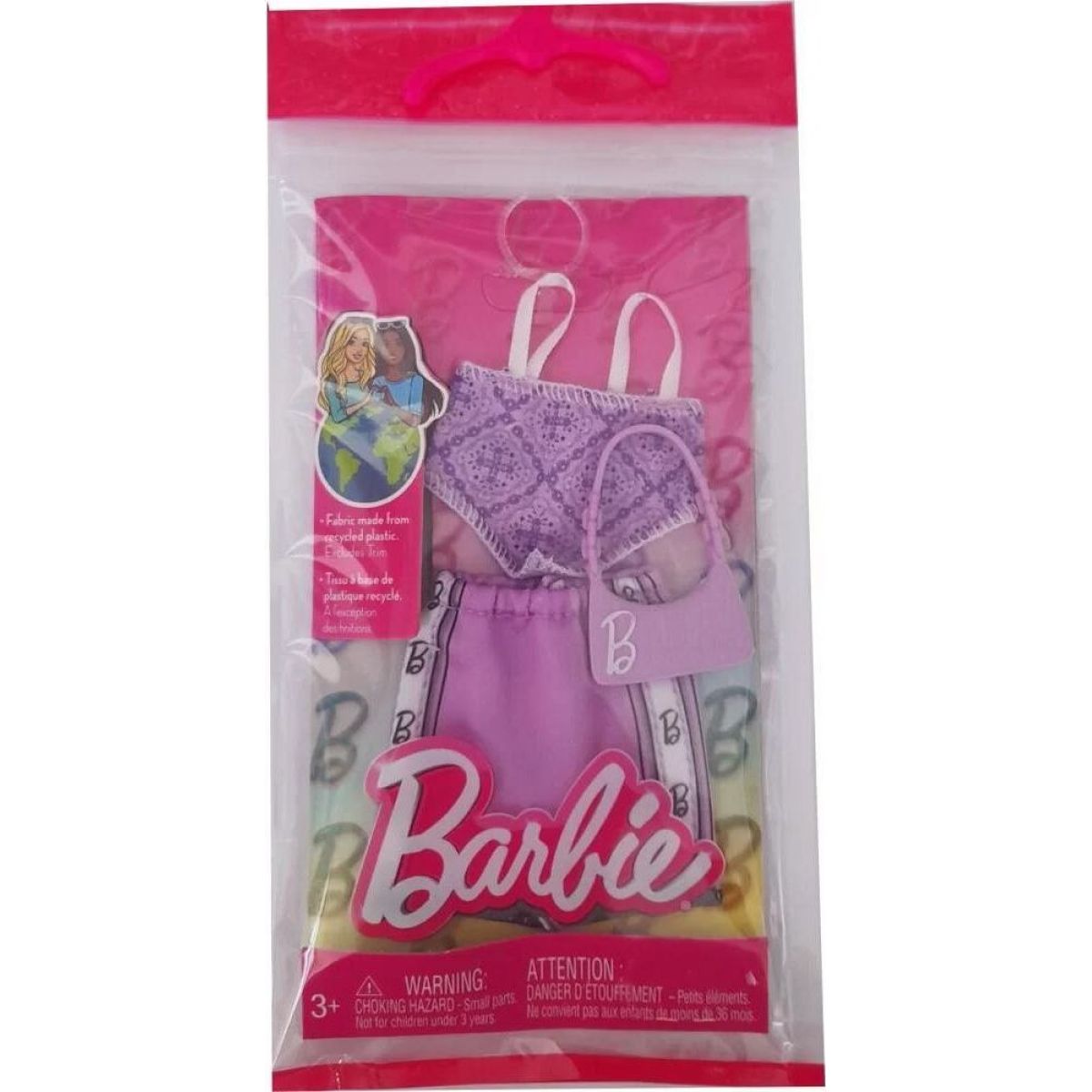 Mattel Barbie obleček s doplňky v praktickém balení HRH37