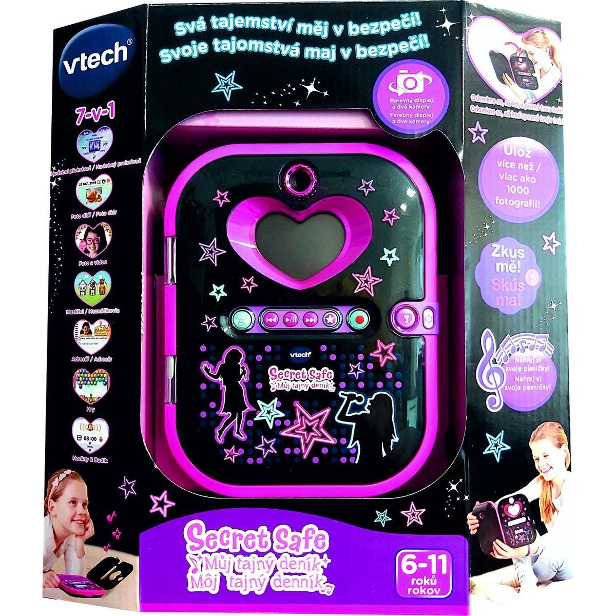Vtech Kidi Secret Safe Môj tajný denník čierný SK - Poškozený obal