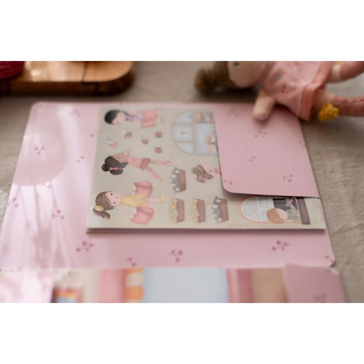 Little Dutch Knížka se samolepkami Nakupování Rosa