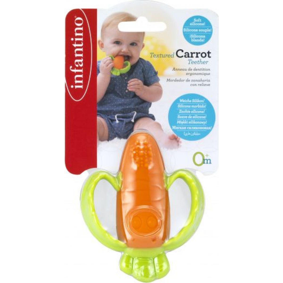 Infantino Kousátko silikonové Mrkev