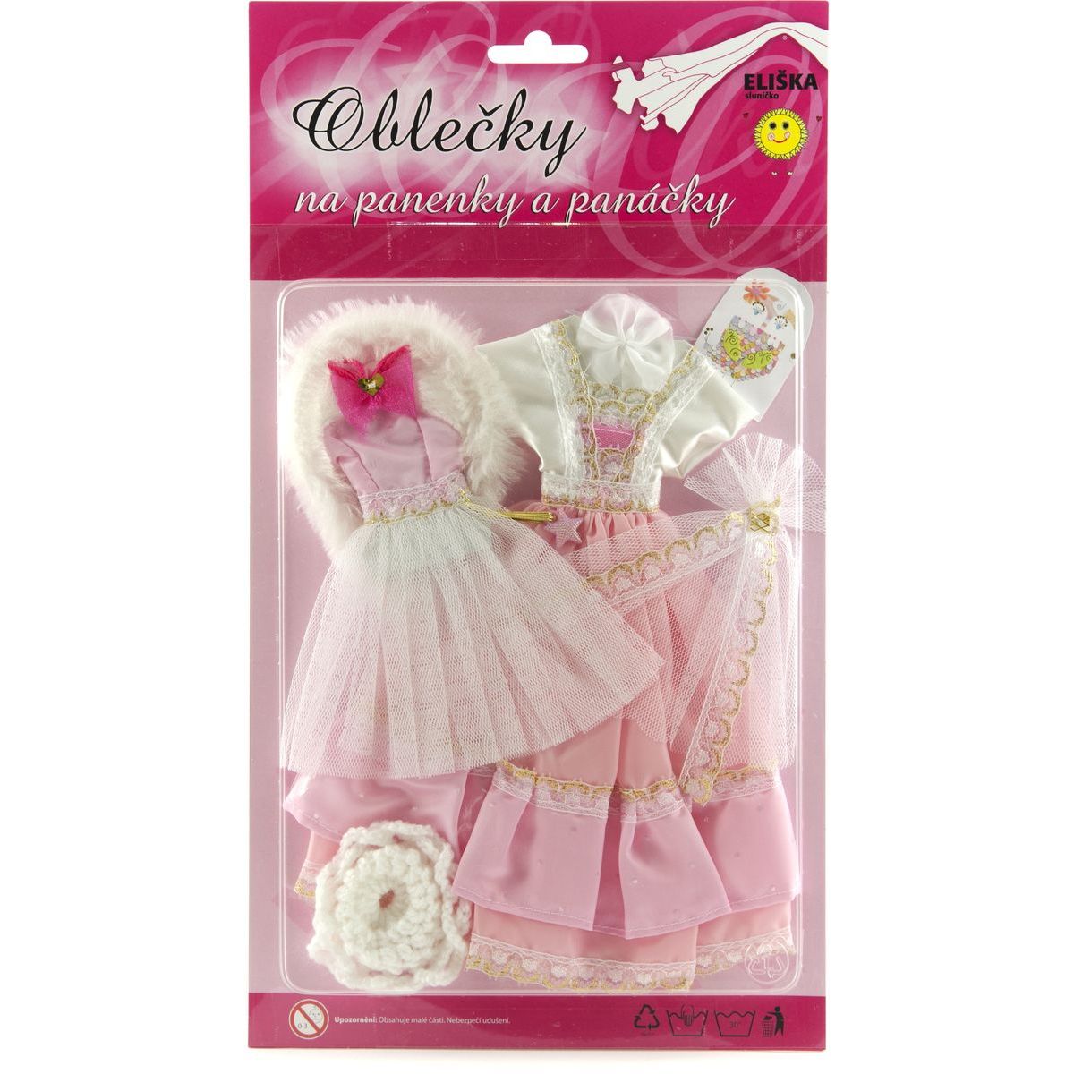 Teddies Oblečky na panenky 2ks s doplňky