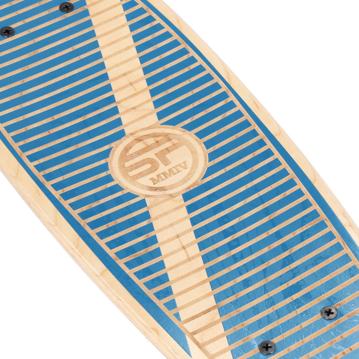 Spokey Woo-Fish Dřevěný pennyboard 56 x 15 cm, tmavě modrý