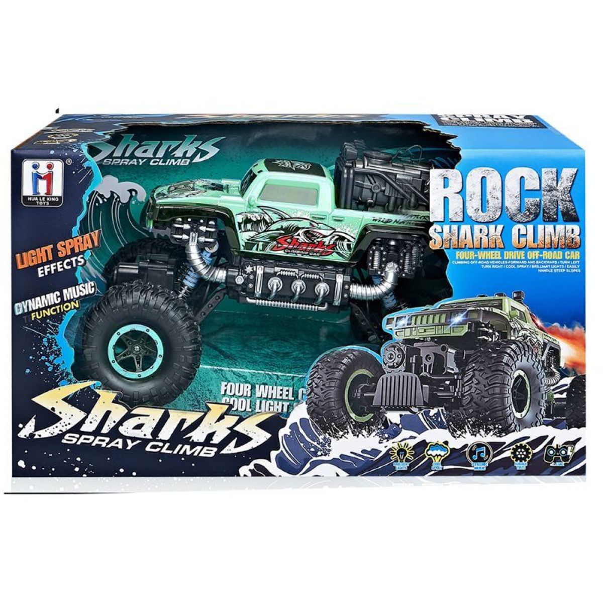 Alltoys RC auto Rock Shark zelené