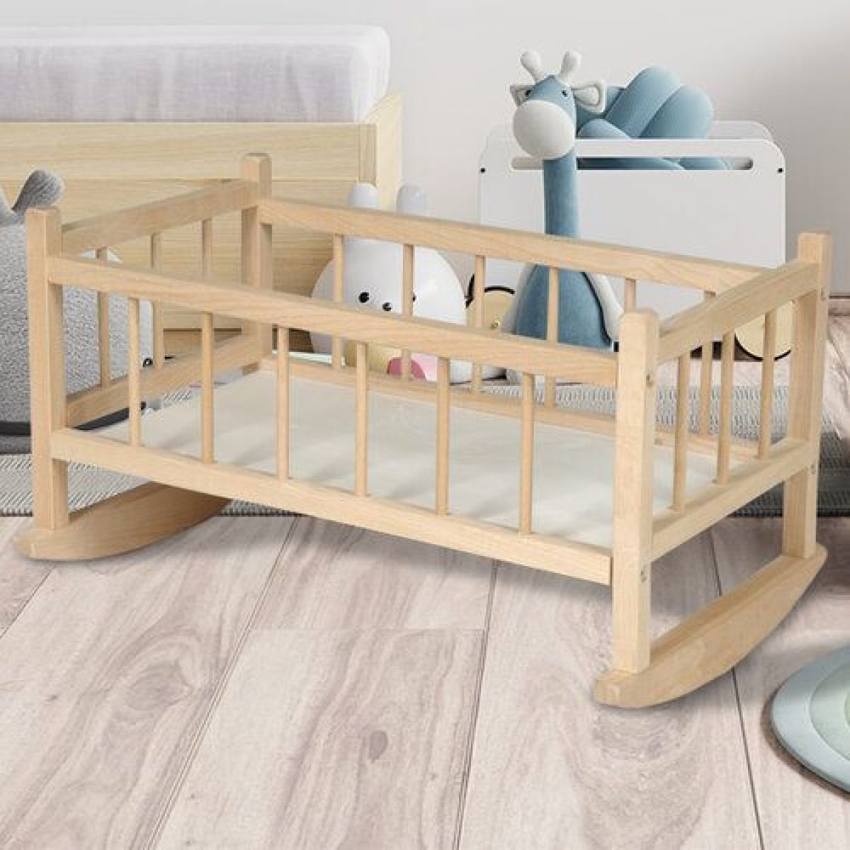 Teddies Dřevěná kolébka pro panenky