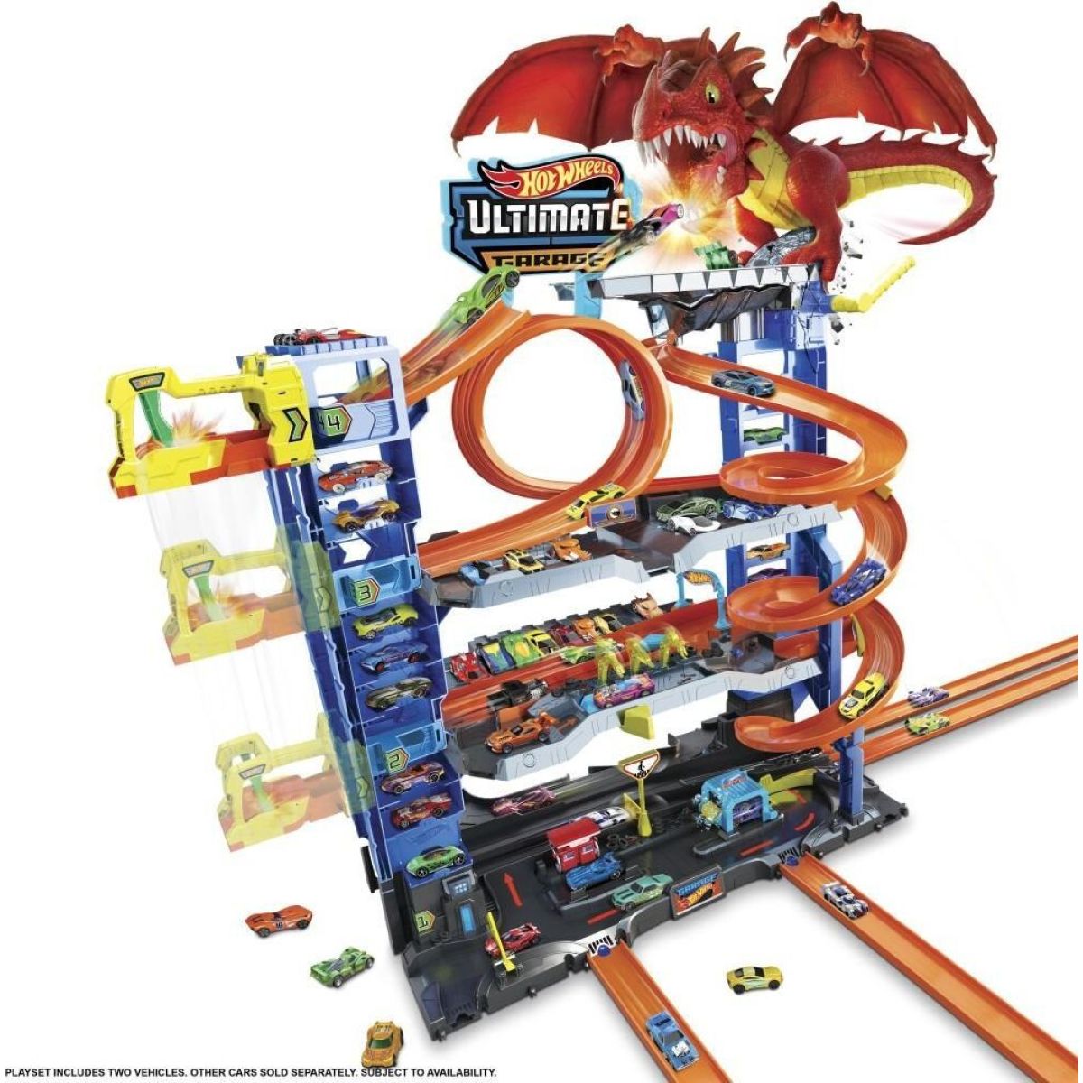 Mattel Hot Wheels City Garáž s drakem - Poškozený obal