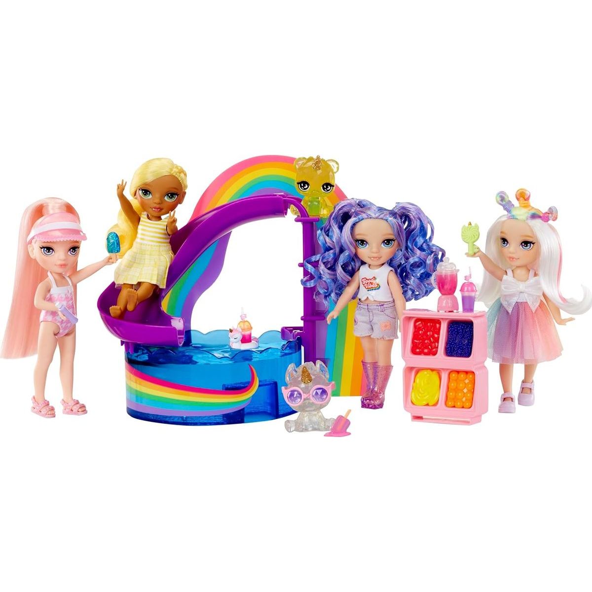 Rainbow High Sada s malou sestřičkou - bazén