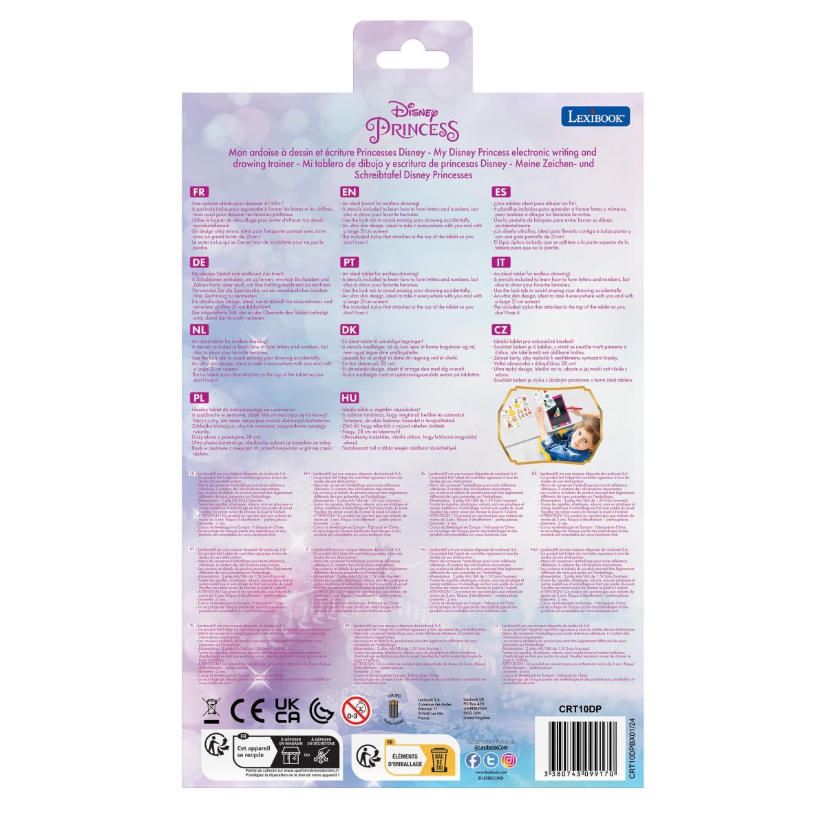 Lexibook Kreslicí tablet Disney princezny s E-inkem