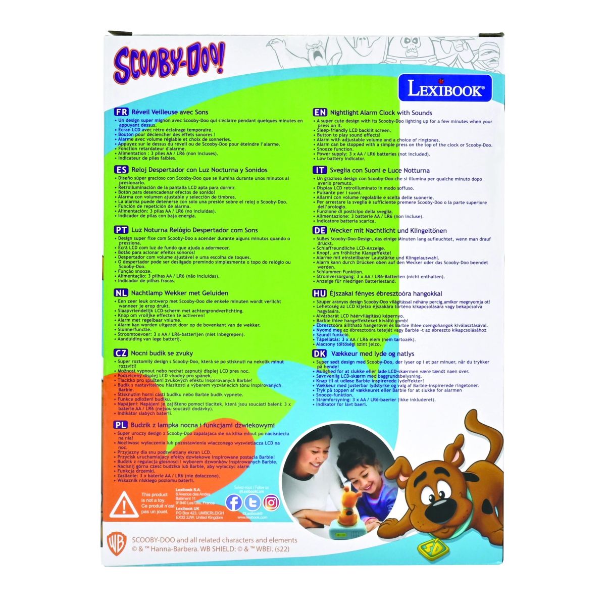 Lexibook Budík Scooby Doo se svítící figurkou