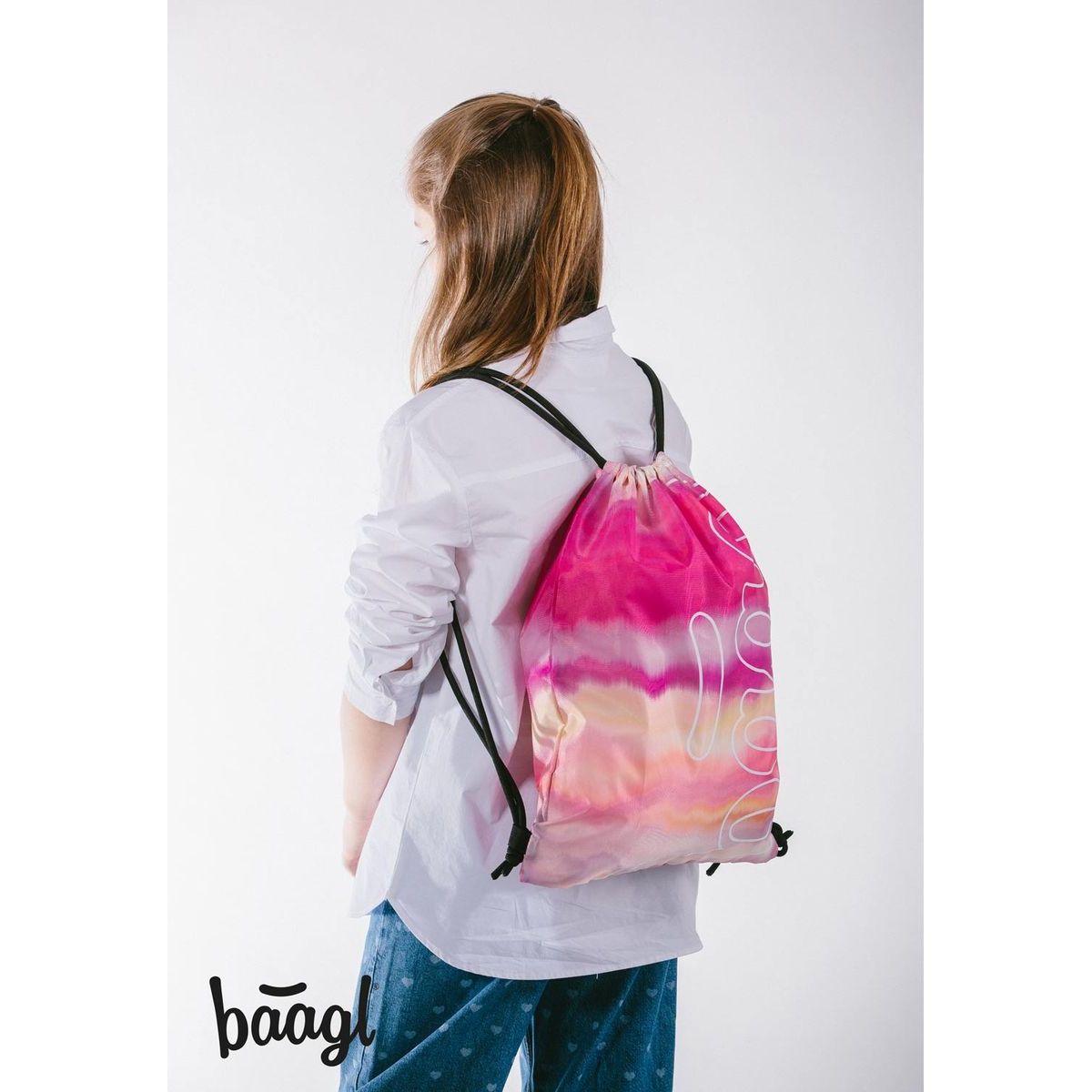 BAAGL Sáček Skate Pink Stripes