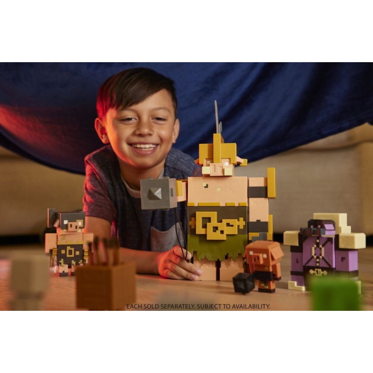 Minecraft Legends dvě figurky 8 cm Creeper vs. Piglin Bruiser