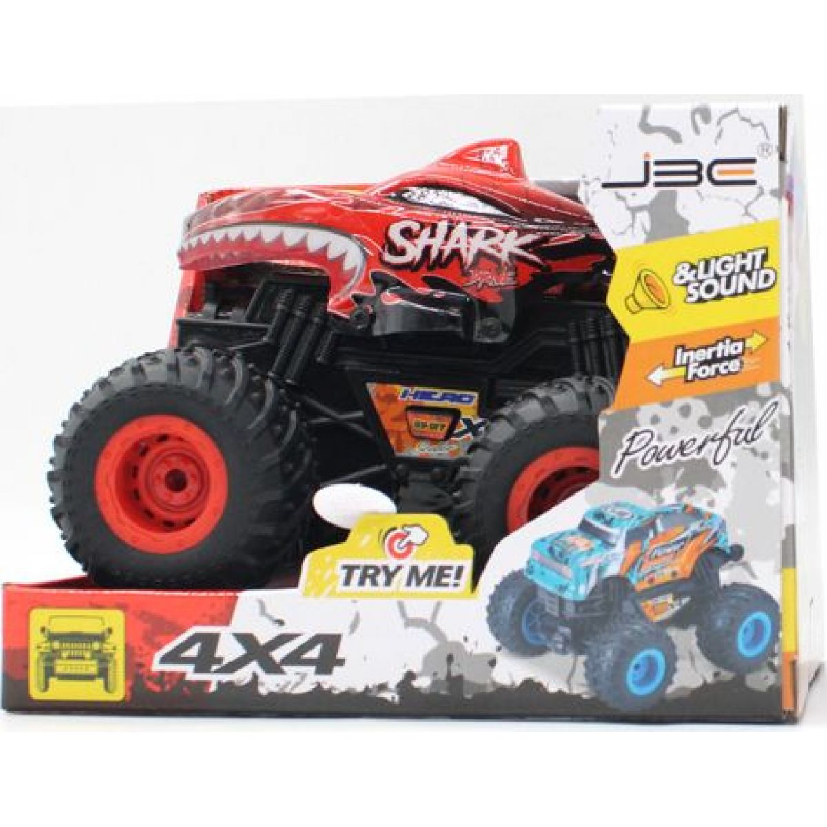 Alltoys Auto Shark kola 4 x 4 červené