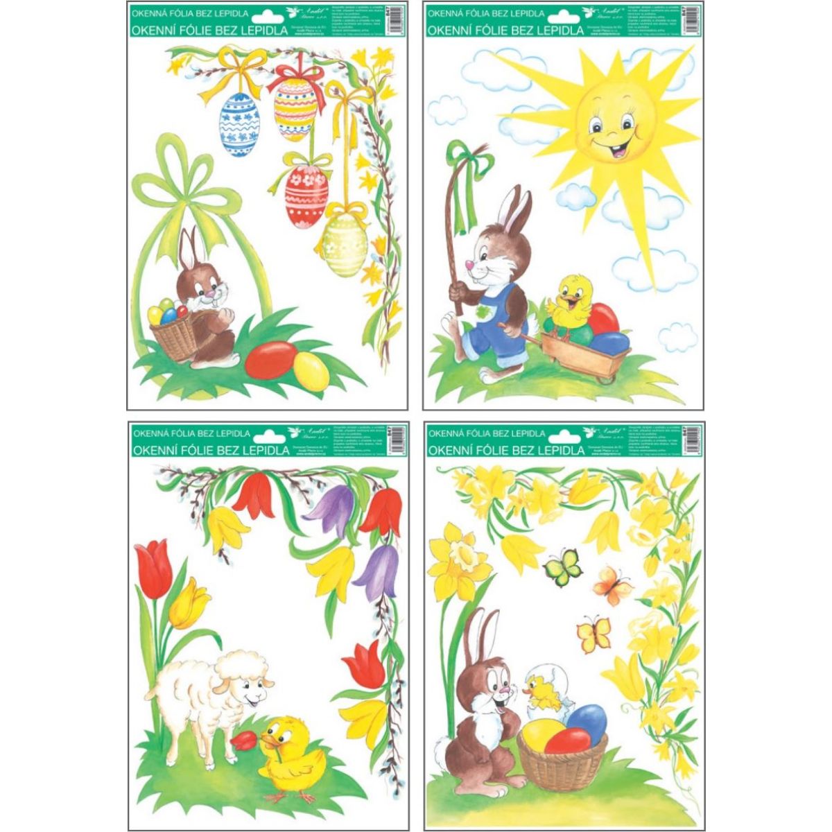 Okenní fólie rohová tradiční velikonoční motivy 33,5 x 25,5 cm obrázek 3