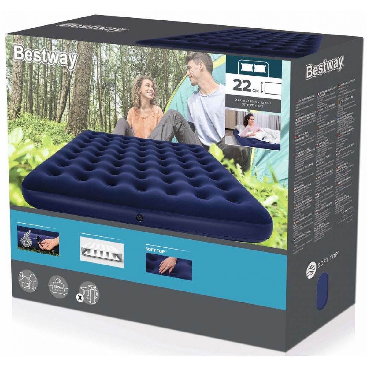 Bestway Matrace Bestway King 203 x 183 x 22 cm - Poškozený obal