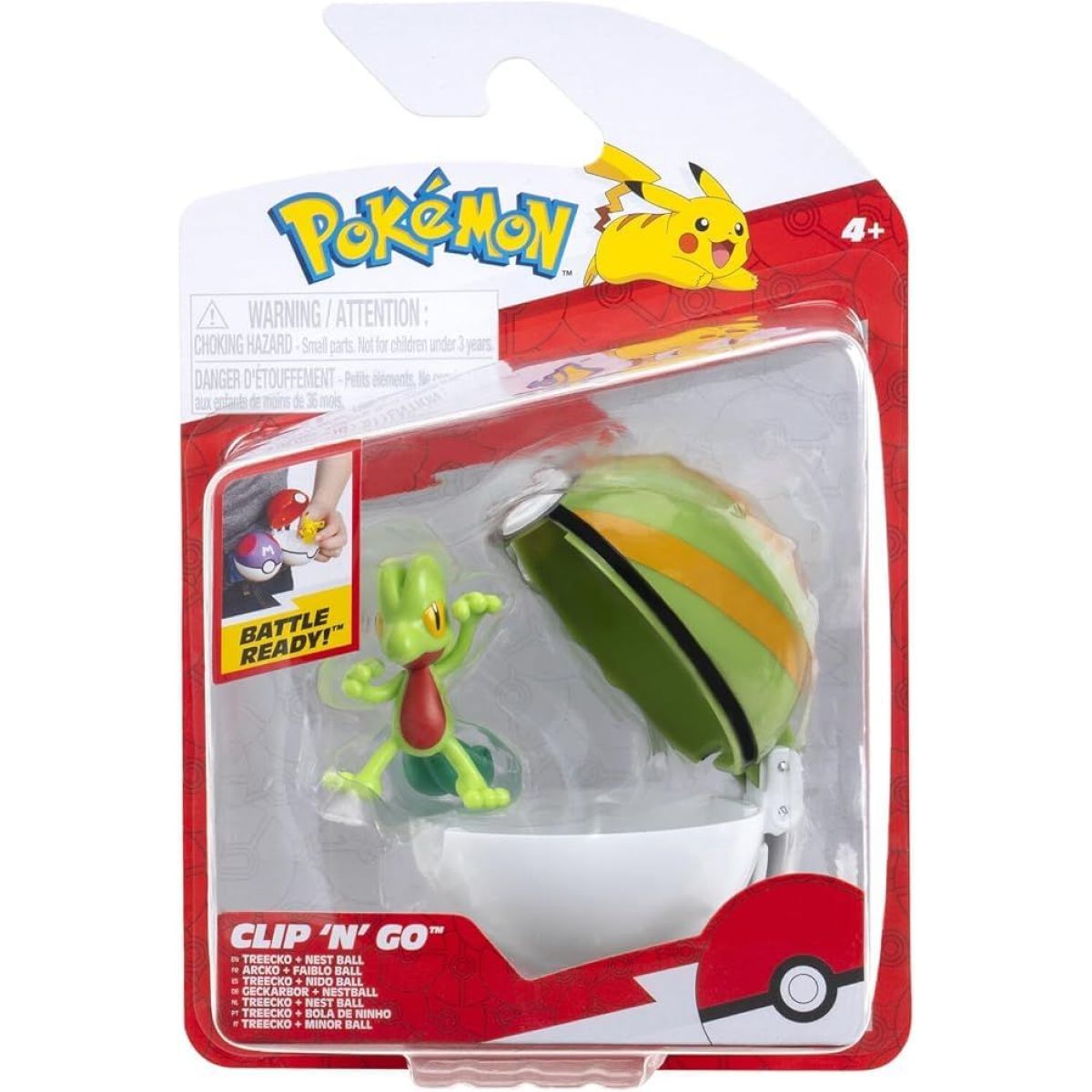 Jazwares Pokémon Clip N Go Poké Ball Treecko a Nest Ball