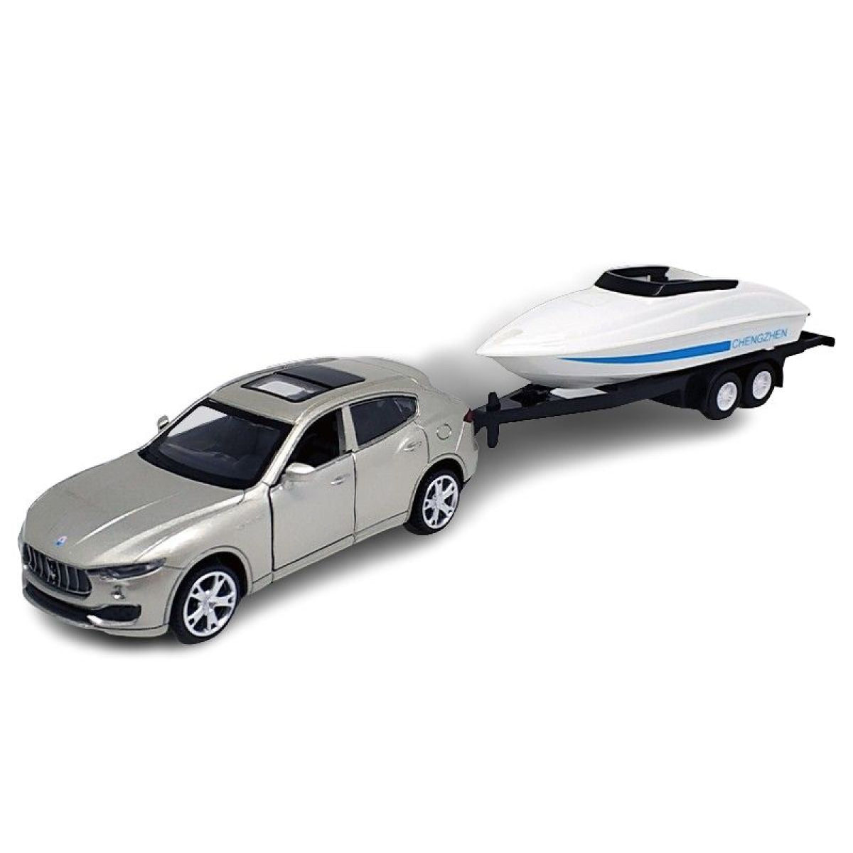 Sparkys 1:43 Maserati Levante SUV s přívěsem člun