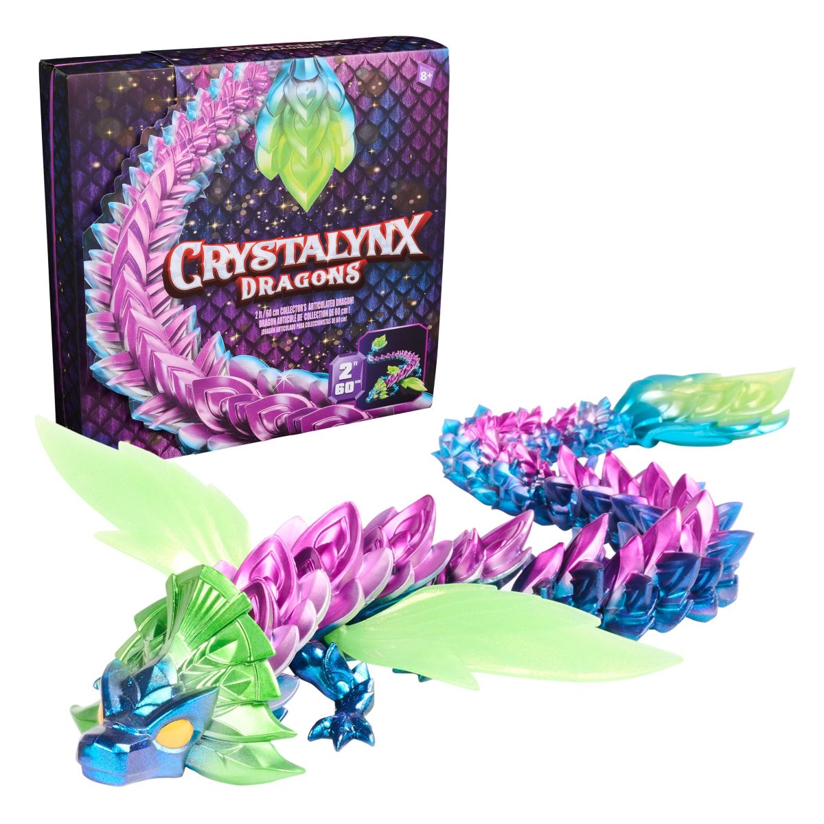 Spin Master Crystalynx Velcí ohební draci 60 cm