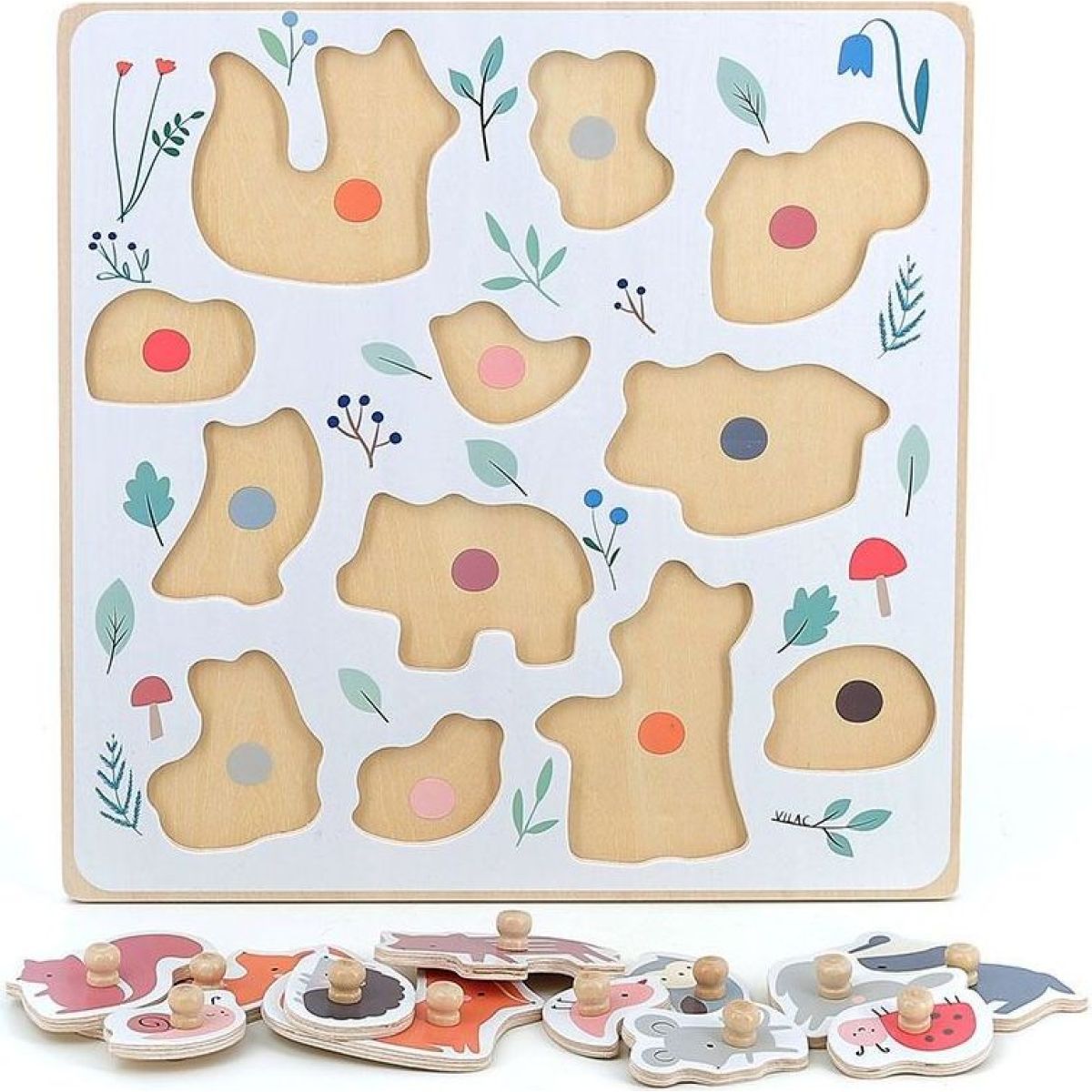 Vilac Lesní zvířátka puzzle s úchytem od Sarah Betz