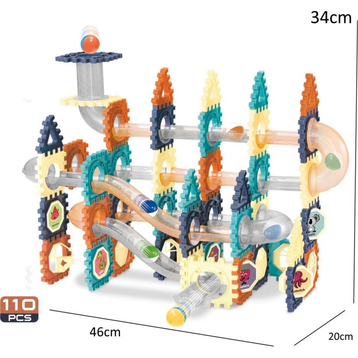 Alltoys Kuličkodráha Marble Run Blocks 110 ks