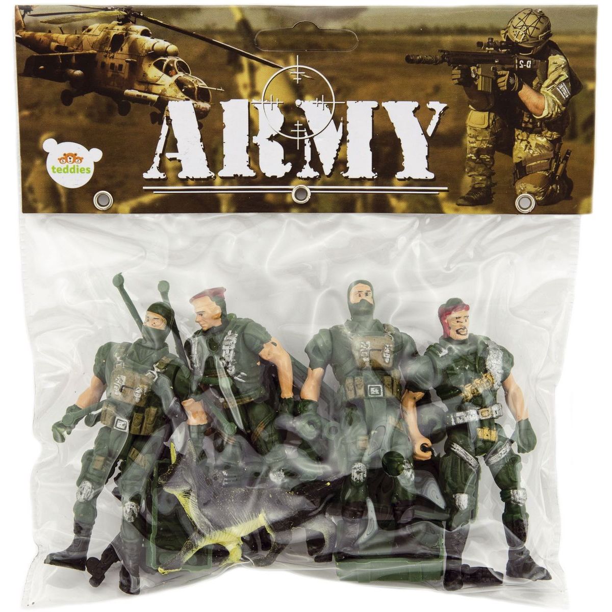 Sada vojáci 4ks s doplňky plast CZ design