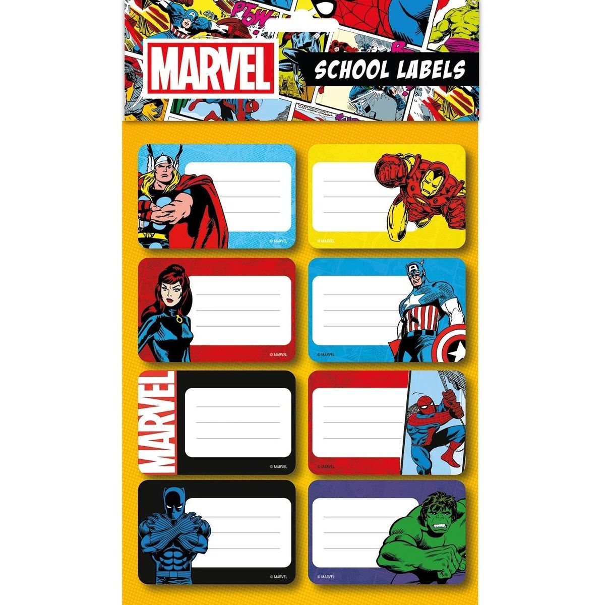 Pyramid International Marvel Školní jmenovky na sešity