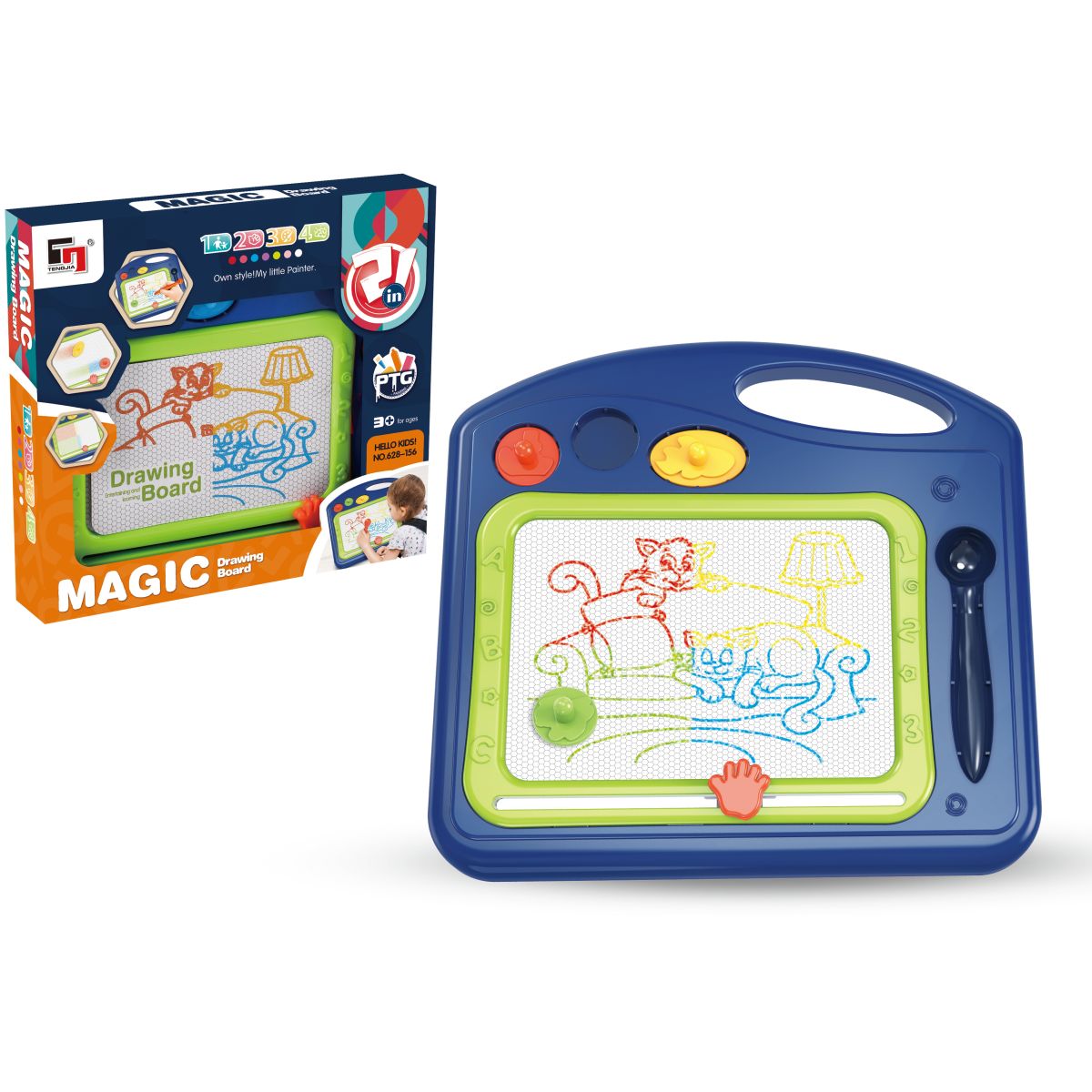 Sparkys Magnetická kreslící tabule MAGIC barevná modrá