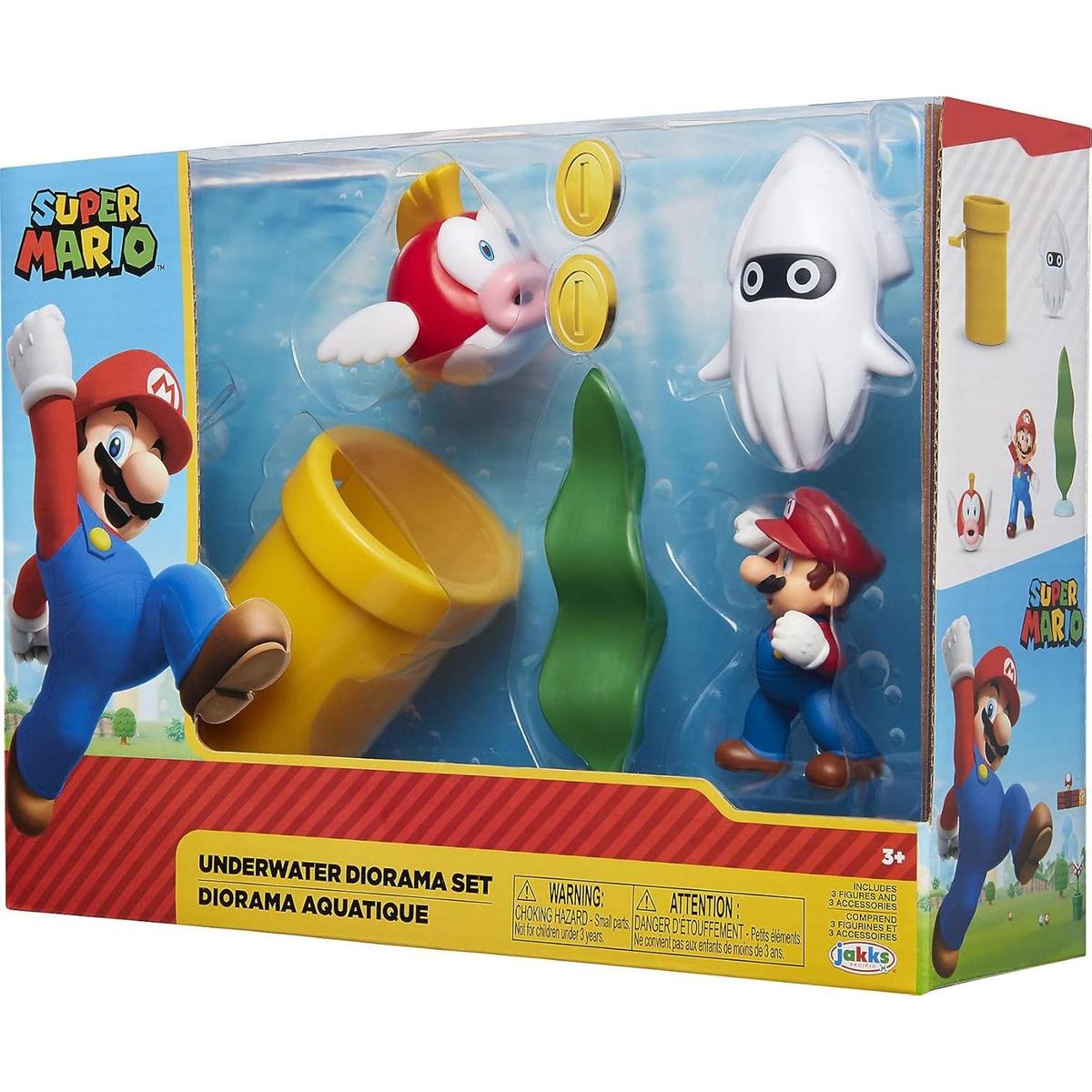 Jakks Sada 5 figurek Super Mario Diorama 6 cm