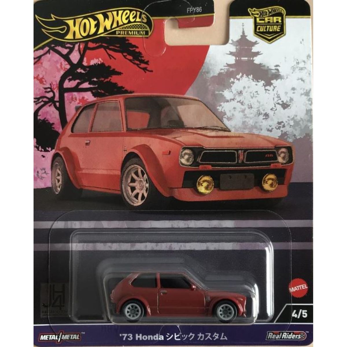 Mattel Hot Wheels prémiové auto - velikáni 73 Honda Civic Custom
