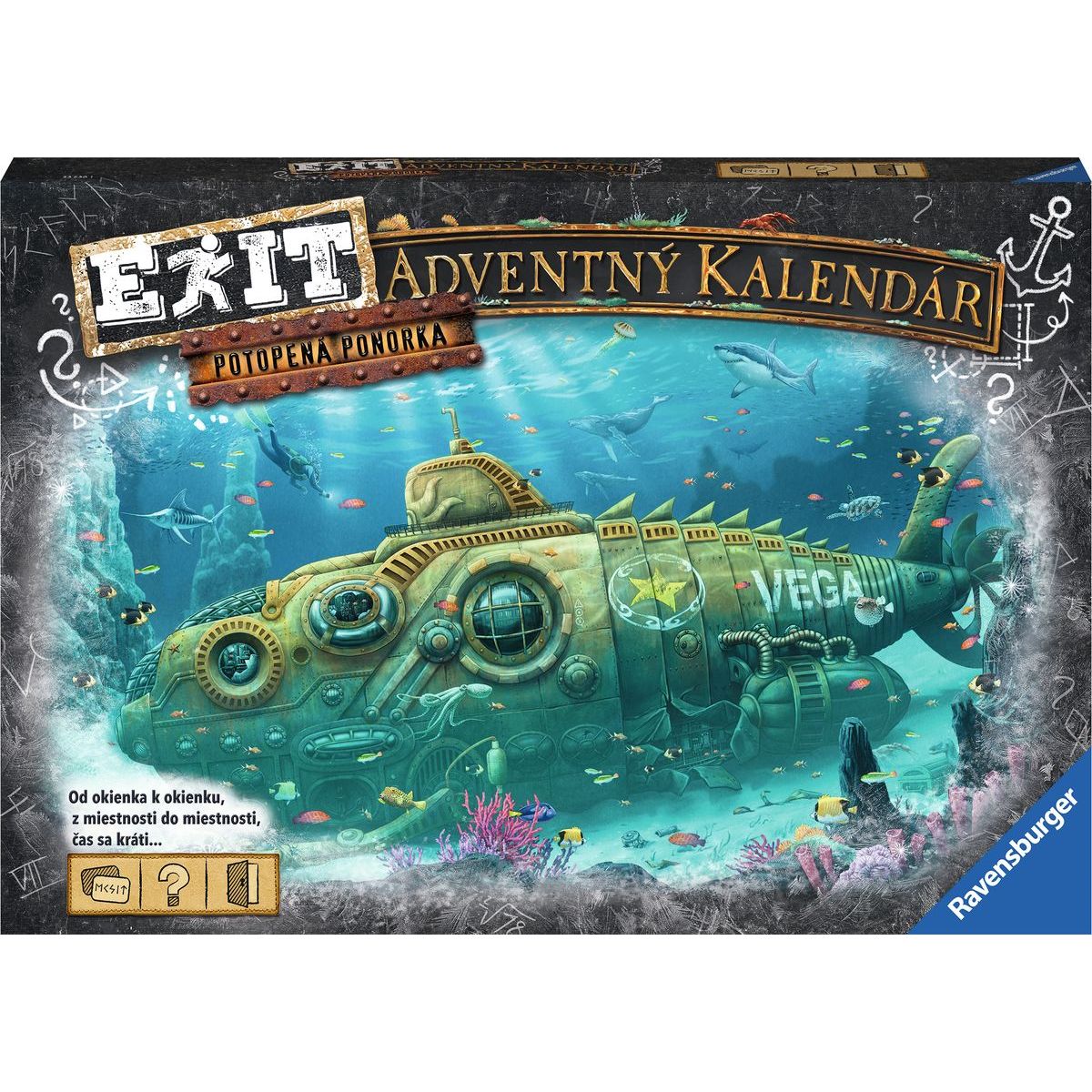 Ravensburger 235391 EXIT Adventní kalendář Ponorka SK - Poškozený obal