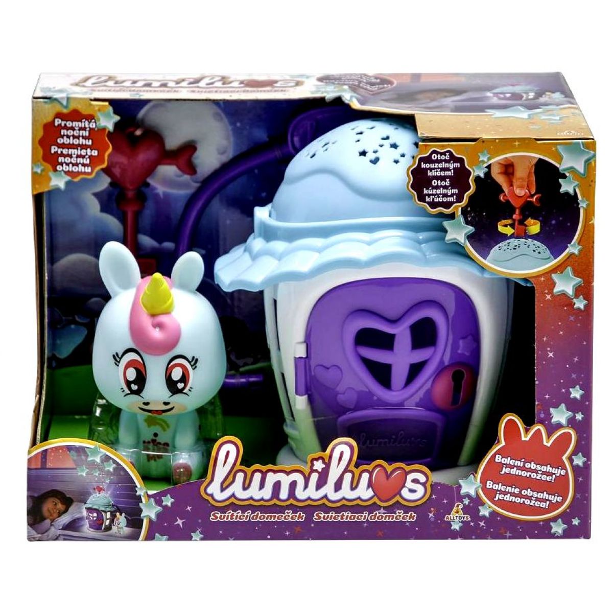 Alltoys Domeček svítící s jednorožcem Lumiluvs - Poškozený obal