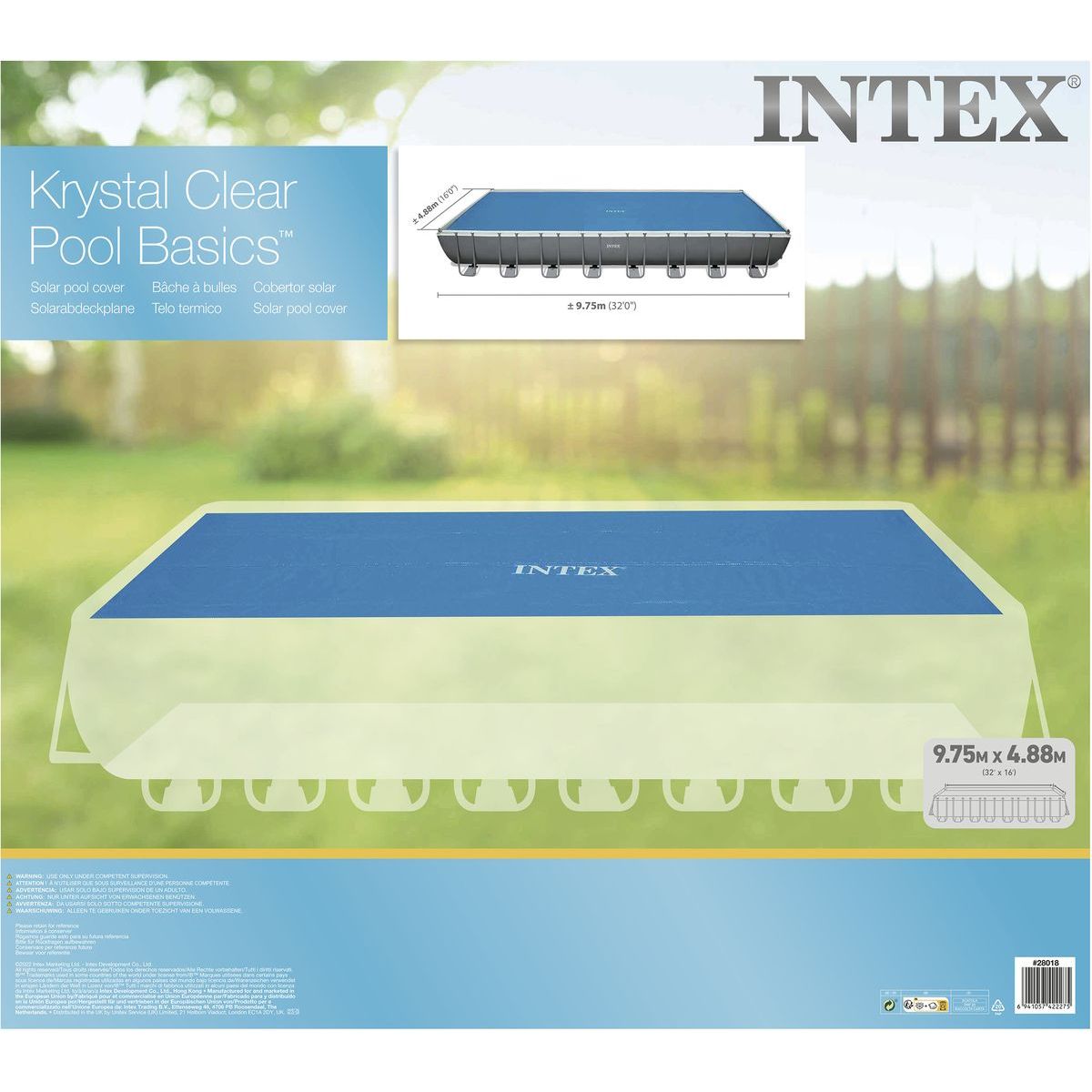 Intex 28018 Solární kryt na bazén 9,75 m x 4,88 m - Poškozený obal